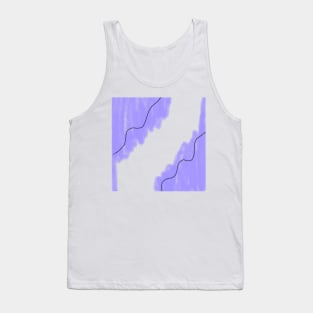 Purple watercolor abstract art design Tank Top